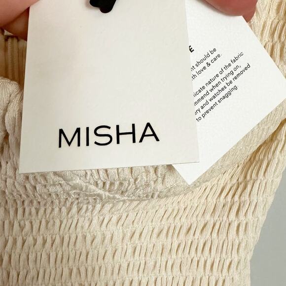 MISHA Sally Mini Dress 2 Ivory NWT - Picture 6 of 9